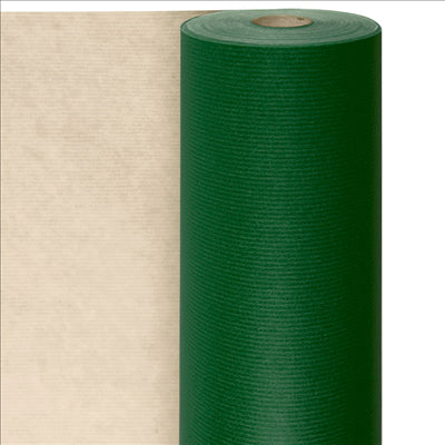 PAPIER CADEAU COULEUR UNIE  60 G/M2 0,70x100 M VERT KRAFT VERGÉ (1 UNITÉ)