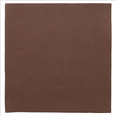 SERVIETTES ECOLABEL 'DOUBLE POINT' 18 G/M2 39x39 CM CHOCOLAT OUATE (1200 UNITÉS)