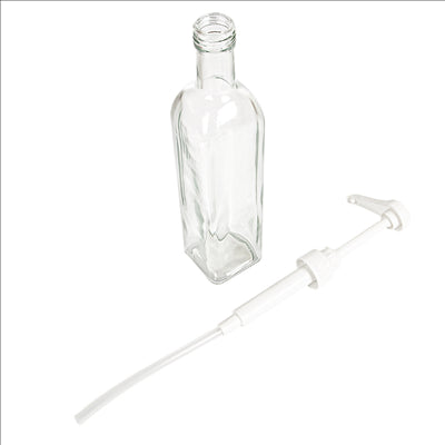 BOUTEILLE + POMPE CONDIMENTS 500 ML 6x29,7 CM TRANSPARENT VERRE (24 UNITÉS)