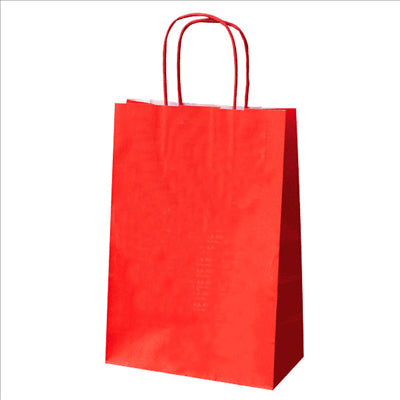 SACS SOS AVEC ANSES  80 G/M2 26+14x32 CM ROUGE KRAFT (250 UNITÉS)