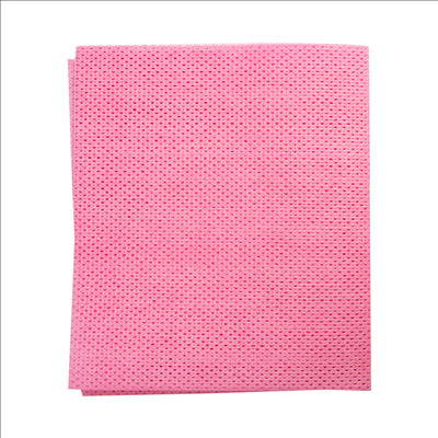 25 U. LAVETTES "SUPER PERFOKLEEN"  80 G/M2 36x42,5 CM ROUGE VISCOSE (6 UNITÉS)