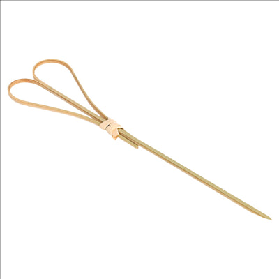 PIQUES "COEUR"  12 (h) CM NATUREL BAMBOU (100 UNITÉS)