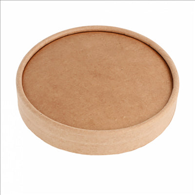 COUVERCLES POTS À GLACES 150 ML 280 + 18 PE G/M2 Ø8,5 CM MARRON CARTON (1000 UNITÉS)