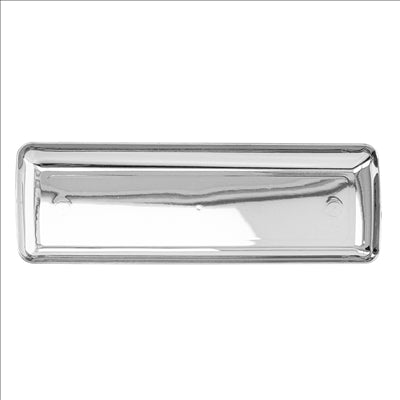 MINI PLATEAUX TAPAS  19x6,5x1,2 CM ARGENTE PS (500 UNITÉS)
