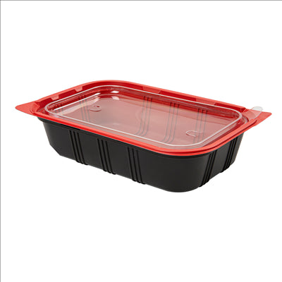 BARQUETTES MICRO-ONDABLES REPAS INDIVIDUEL  21,5x14,5x5 CM NOIR PP (400 UNITÉS)