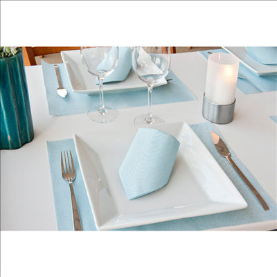 SETS DE TABLE 'DRY COTTON' 55 G/M2 30x40 CM TURQUOISE AIRLAID (800 UNITÉS)