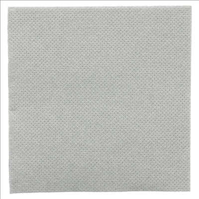 SERVIETTES ECOLABEL 'DOUBLE POINT' 18 G/M2 20x20 CM GRIS OUATE (2400 UNITÉS)