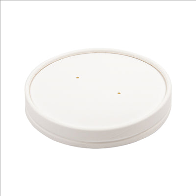 COUVERCLES POUR POTS 228.33 510 ML 560 G/M2 + PE Ø11,5 CM BLANC CARTON (500 UNITÉS)