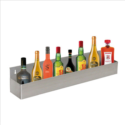 ÉTAGÈRE BAR POUR 8 BOUTEILLES  82x10x15 CM ARGENTE INOX (1 UNITÉ)