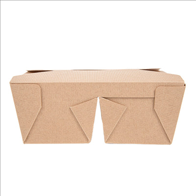 BOÎTES AMÉRICAINES 2 COMPART. 'THEPACK' 675 + 675 ML 220 + 12PP G/M2 15,2x12,1x6,5 CM NATUREL CARTON ONDULÉ NANO-MICRO (300 UNITÉS)