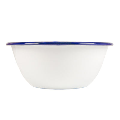 BOLS 'ENAMELWARE' 1500 ML Ø 20,5x8,5 CM BLANC ACIER ÉMAILLÉ (6 UNITÉS)