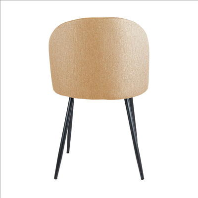 CHAISE 'SUPRA-TEK'  52x50x78 CM BEIGE POLYESTER (4 UNITÉS)