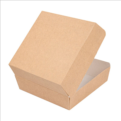 BOÎTES HAMBURGER 'THEPACK' 220 G/M2 14,2x13,7x6,1 CM (L) NATUREL CARTON ONDULÉ NANO-MICRO (500 UNITÉS)