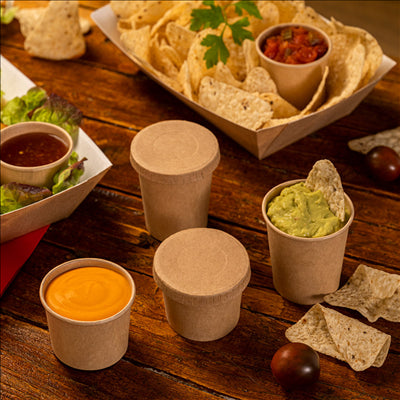 PETITS POTS 80 ML (2,6 oz) 210 + 18 PE G/M2 Ø6/4,75x4,8 CM MARRON CARTON (1000 UNITÉS)