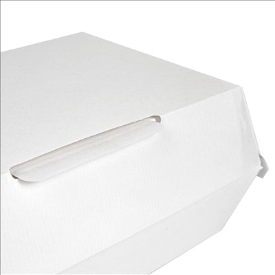 BOÎTES "LUNCH BOX" 'THEPACK' 230 G/M2 22x13x7,5 CM BLANC CARTON ONDULÉ NANO-MICRO (300 UNITÉS)