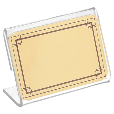 10 U. CHEVALETS POUR ÉTIQUETTES  6x4x2,5 CM TRANSPARENT PVC (1 UNITÉ)