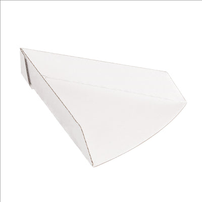 PELLES TRIANGULAIRES PIZZA 'THEPACK' 230 G/M2 21x16,5x3,5 CM BLANC CARTON ONDULÉ NANO-MICRO (1200 UNITÉS)