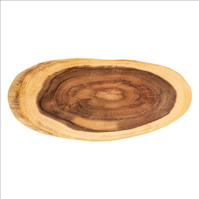 PLATEAUX PRÉSENTATION OVALES  50,8x20,3x1,9 CM NATUREL BOIS (6 UNITÉS)