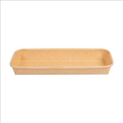 RÉCIPIENTS POUR "SUSHI"  20PE + 280 +16PE G/M2 22,1x9,1x2,4 CM NATUREL KRAFT (600 UNITÉS)