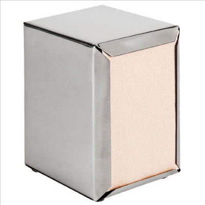 DISTRIBUTEUR POUR SERVIETTES MINI SERVIS  11x9x13,5 CM ARGENTE INOX (12 UNITÉS)