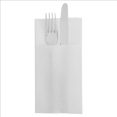 SERVIETTES KANGOUROU 'ECOLABEL - DOUBLE POINT' 18 G/M2 39x40 CM BLANC OUATE (1400 UNITÉS)