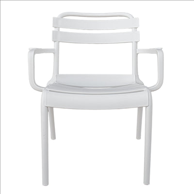 CHAISE EMPILABLE 'SUPRA-TEK'  55x64x75 CM BLANC PP (4 UNITÉS)