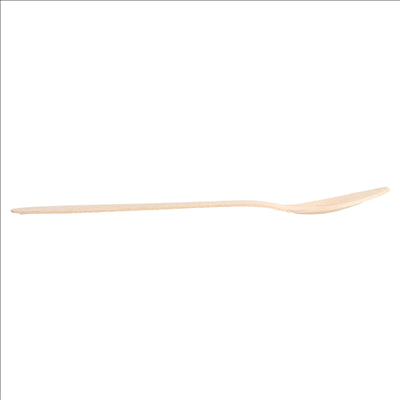 CUILLÈRES 'CURVE'  18,7 CM NATUREL BOIS (100 UNITÉS)