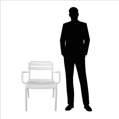 CHAISE EMPILABLE 'SUPRA-TEK'  55x64x75 CM BLANC PP (4 UNITÉS)