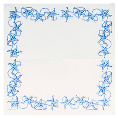 SERVIETTES ECOLABEL 'DOUBLE POINT - ANTIBES' 18 G/M2 40x40 CM BLANC OUATE (1200 UNITÉS)