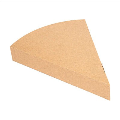 EMBALLAGES TRIANGULAIRES PIZZA 'THEPACK' 220 G/M2 18x23x3 CM NATUREL CARTON ONDULÉ NANO-MICRO (500 UNITÉS)