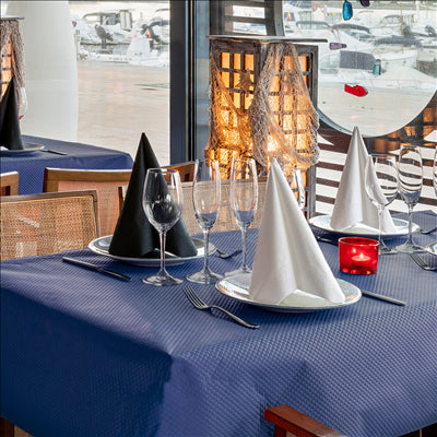 NAPPE EN ROULEAU  48 G/M2 1,20x100 M BLEU MARINE CELLULOSE (4 UNITÉS)