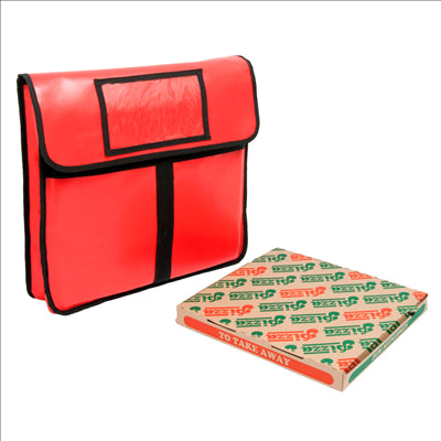 SAC TRANSPORT PIZZA 41 CM  43x45x13 CM ROUGE VINYL (1 UNITÉ)