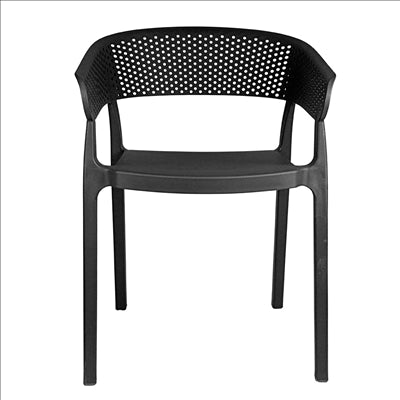 CHAISE EMPILABLE 'SUPRA-TEK'  51x49x73 CM NOIR PP (4 UNITÉS)