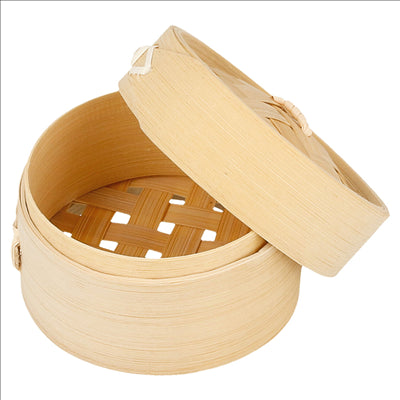 RÉCIPIENTS MINI DIM-SUM  Ø 8x6 CM NATUREL BAMBOU (10 UNITÉS)