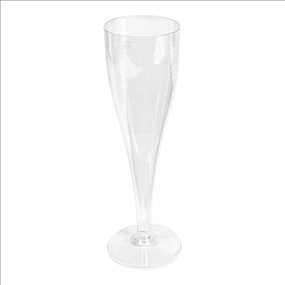 FLÛTES INJECTÉES "CHAMPAGNE" 125 ML Ø 4,9x20 CM TRANSPARENT CRISTAL PS (100 UNITÉS)