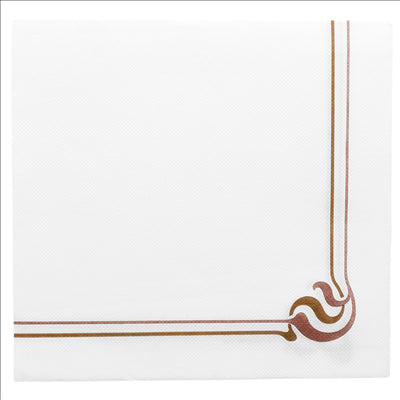 SERVIETTES ECOLABEL 'DOUBLE POINT - MAXIM' 18 G/M2 40x40 CM BLANC OUATE (1200 UNITÉS)