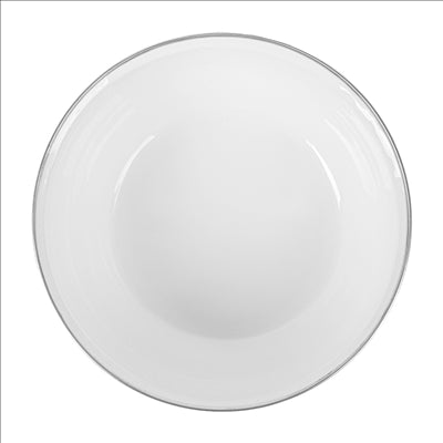 BOLS AVEC COUVERCLE 'ENAMELWARE' 1000 ML Ø 18x7,3 CM BLANC ACIER ÉMAILLÉ (6 UNITÉS)