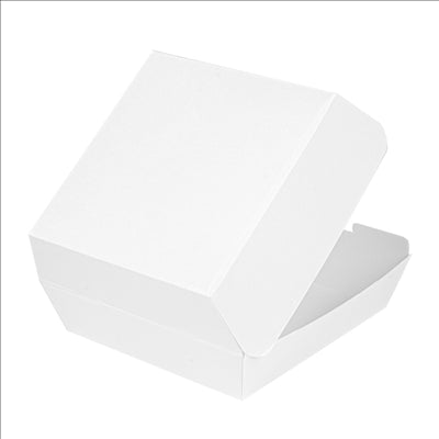 BOÎTES HAMBURGER 'THEPACK' 230 G/M2 14,2x13,7x6,1 CM (L) BLANC CARTON ONDULÉ NANO-MICRO (500 UNITÉS)