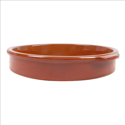 RÉCIPIENT AVEC ANSES 850 ML Ø20x5 CM MARRON CERAMIQUE (8 UNITÉS)