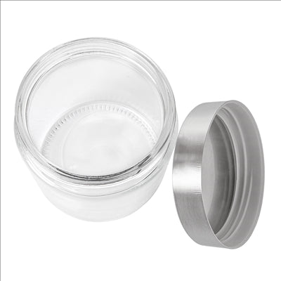 POT STOCKAGE CYLINDRIQUE 'WAKI GLASS' 830 ML Ø 11,2x12 CM TRANSPARENT VERRE (12 UNITÉS)