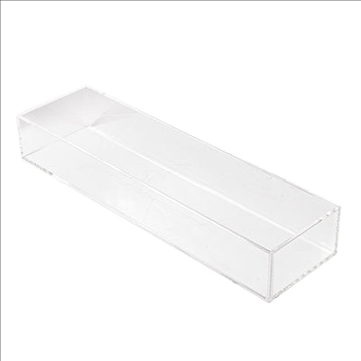 PLATEAU PRODUITS D'ACCUEIL  24x6,8x3,7 CM TRANSPARENT METACRYLATE (1 UNITÉ)