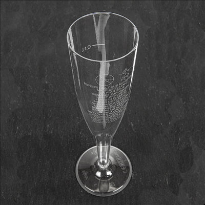 FLÛTES INJECTÉES "CHAMPAGNE" PETITES 100 ML Ø 4,8x17 CM TRANSPARENT CRISTAL PS (180 UNITÉS)