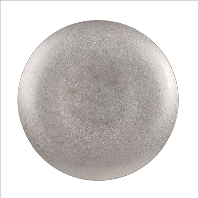 ASSIETTES PLATES 'ARTINOX'  Ø17x1,4 CM ARGENTE INOX (10 UNITÉS)