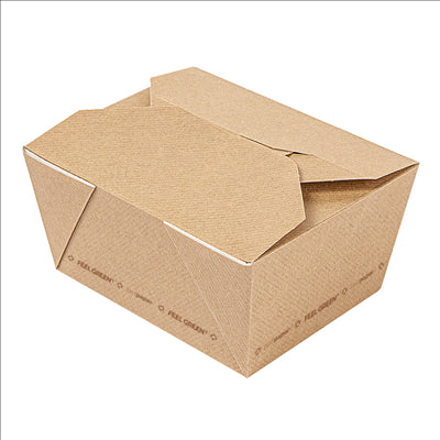 BOÎTES AMÉRICAINES MICRO-ONDABLES 'THEPACK' 780 ML 220 G/M2 11,3x9x6,3 CM NATUREL CARTON ONDULÉ NANO-MICRO (500 UNITÉS)