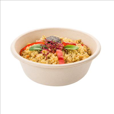 SALADIERS 'BIONIC' 500 ML Ø 15x6 CM NATUREL BAGASSE (500 UNITÉS)