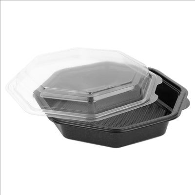 RÉCIPIENTS 680 ML 19x19x5 CM NOIR PS (300 UNITÉS)