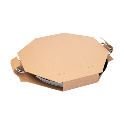 BOÎTE POUR PAELLAS  370 G/M2 40,5x40,5x5 CM NATUREL CARTON (100 UNITÉS)