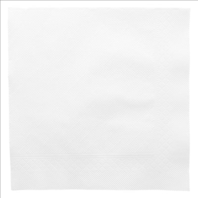 SERVIETTES 4 PLIS 'QUATTRO' 21 G/M2 45x45 CM BLANC OUATE (750 UNITÉS)