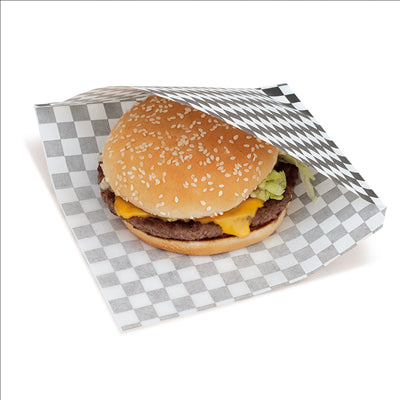 PAPIER INGRAISSABLES OUVERT 2 CÔTÉS FAST FOOD 'FITIPALDI' 34 G/M2 13x14 CM NOIR PARCH.INGRAISSABLE (1000 UNITÉS)