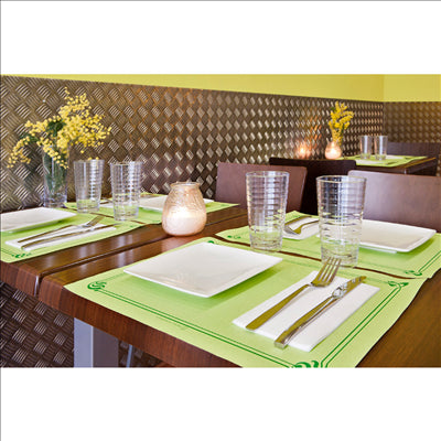 SETS DE TABLE  48 G/M2 31x43 CM VERT ANIS CELLULOSE (2000 UNITÉS)